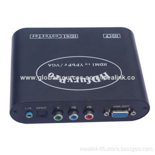HDMI to VGA + YPBPR + Audio Converter, Plug-and-play FunctionNew
